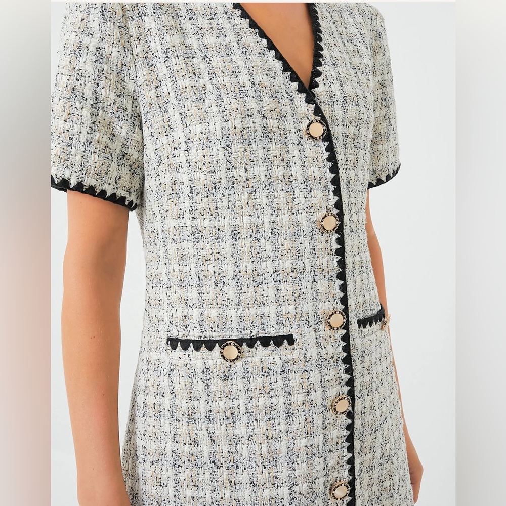 Tuckernuck Pomander Place white tweed dress